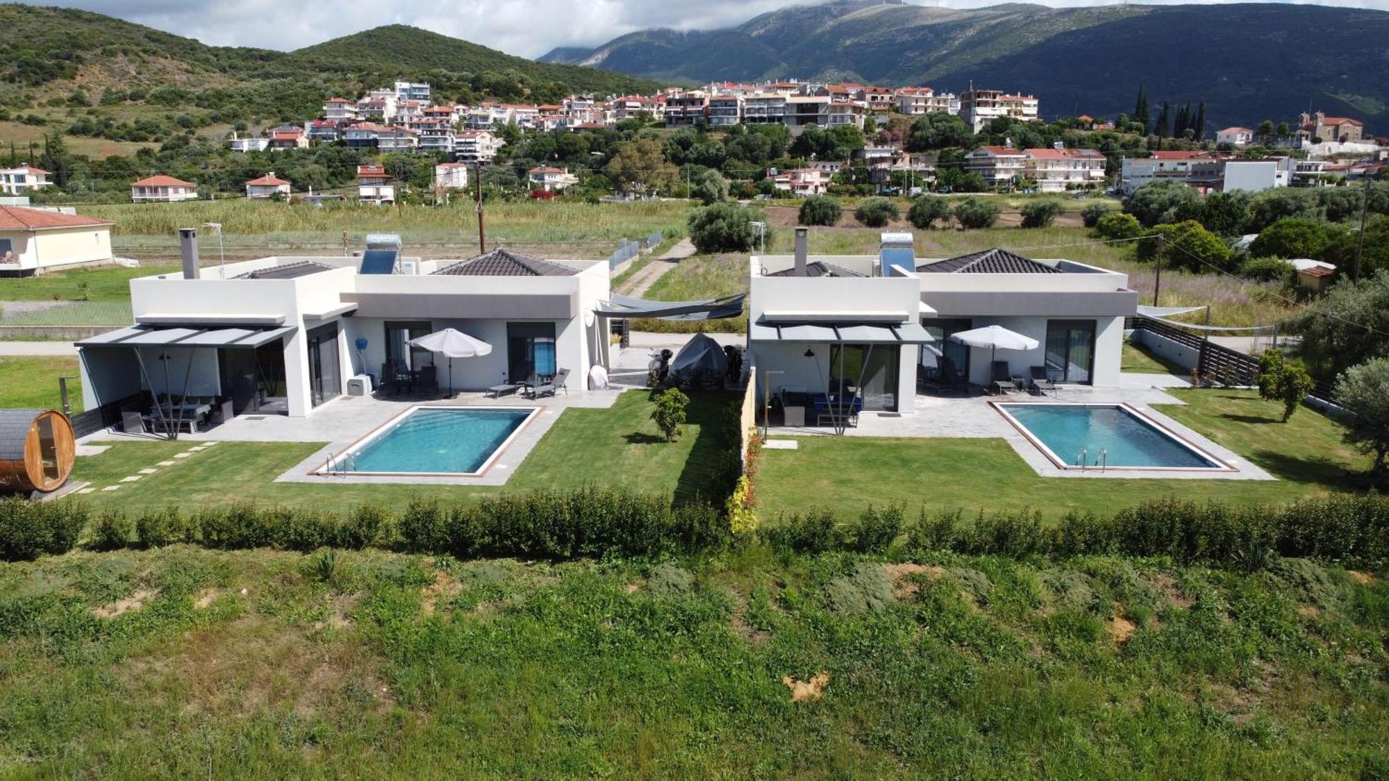 Nostos Luxury Villas With Private Pool In Nafpaktos Exteriör bild